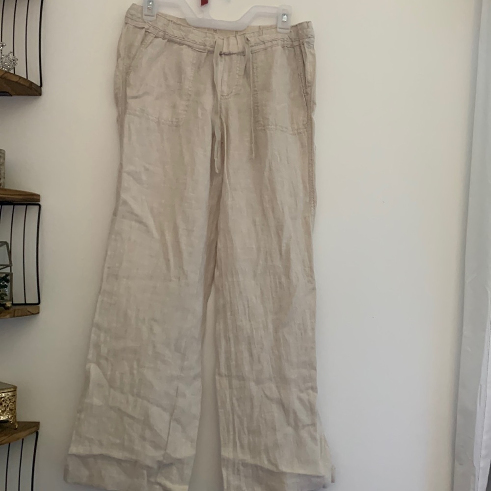 Caslon linen wide leg pants